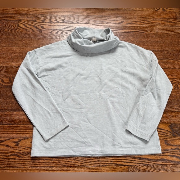 J. Crew Sweaters - J.Crew Light Blue Cowl Neck Long Sleeve Top Size Small